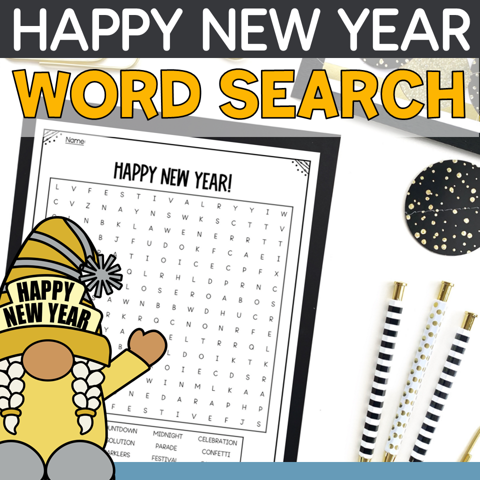 New Year s Word Search Made By Teachers