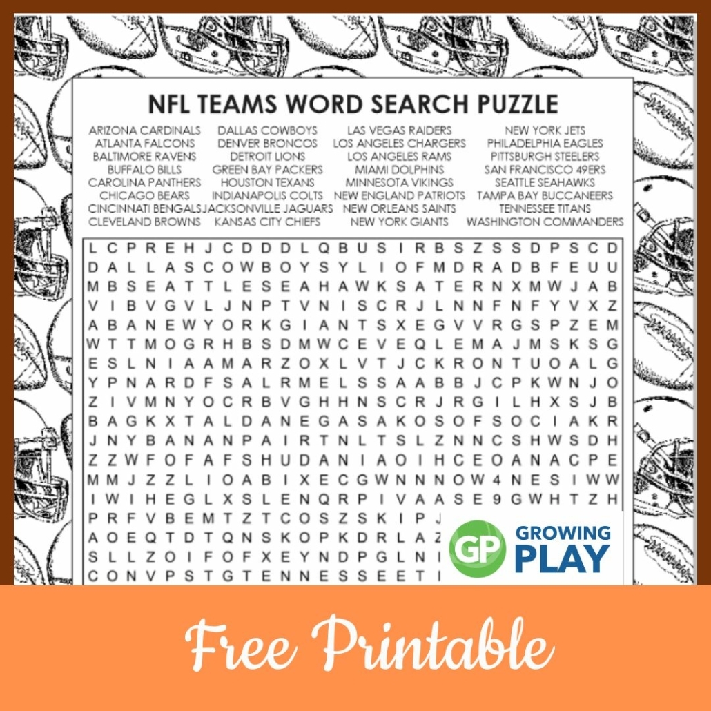 Nfl Word Search Printable
