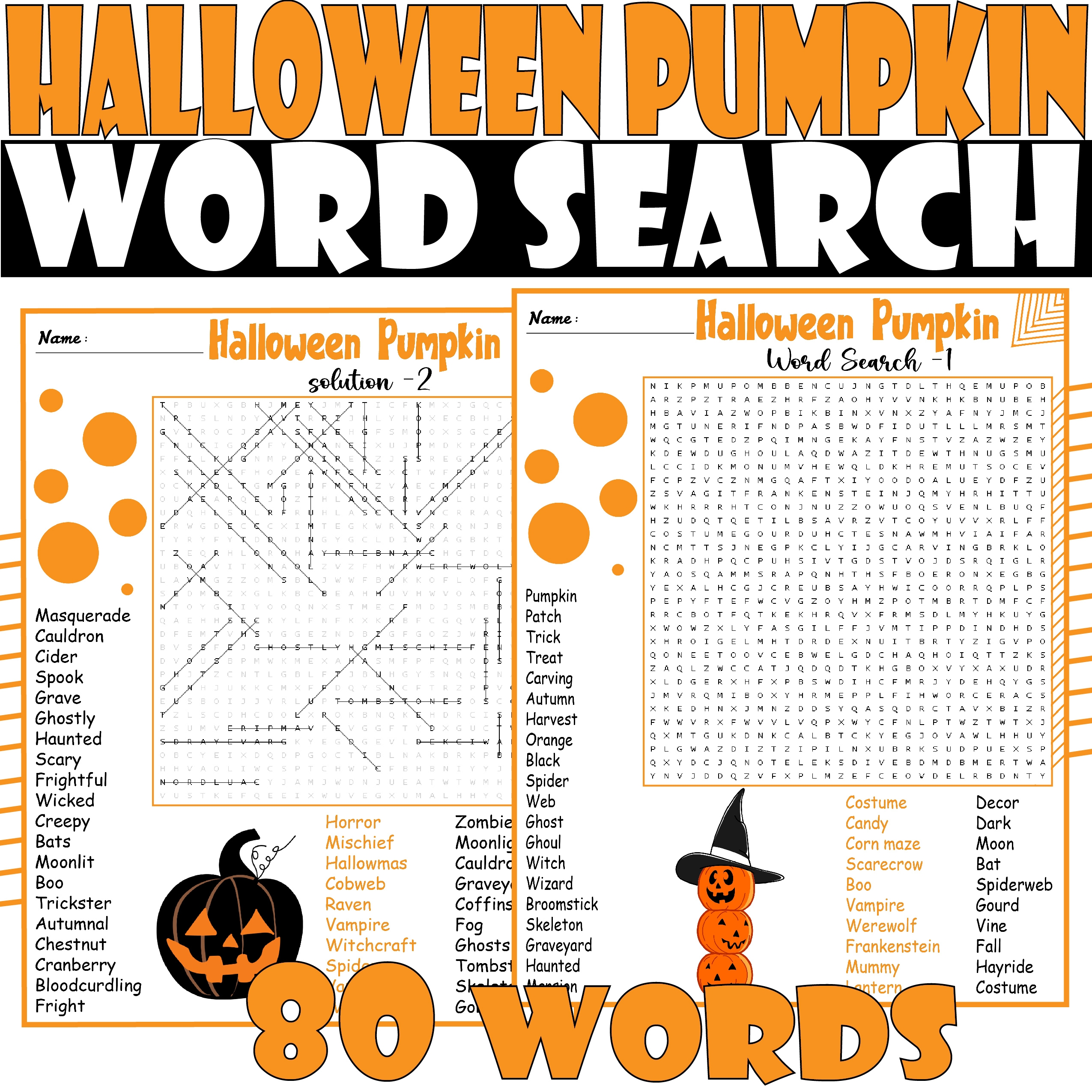 Free Printable Halloween Word Search Pdf