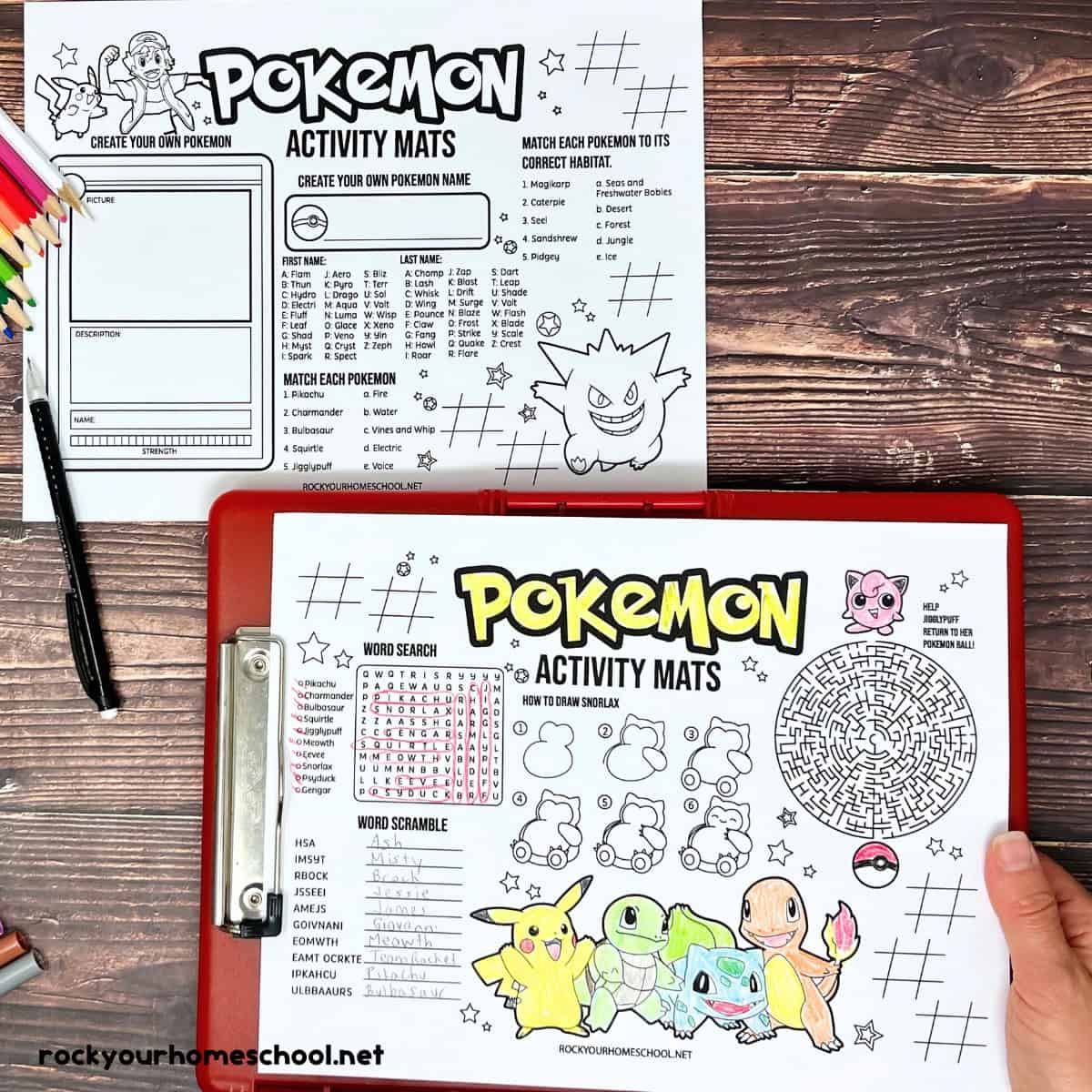 Pokemon Activity Sheets Print and Go Fun For Kids Free Rock Your Homeschool