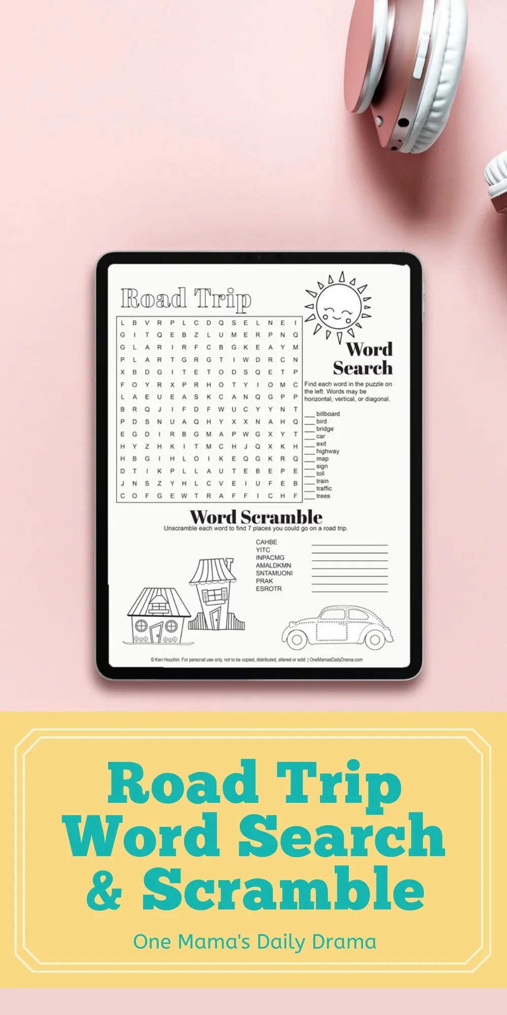 Car Word Search Printable