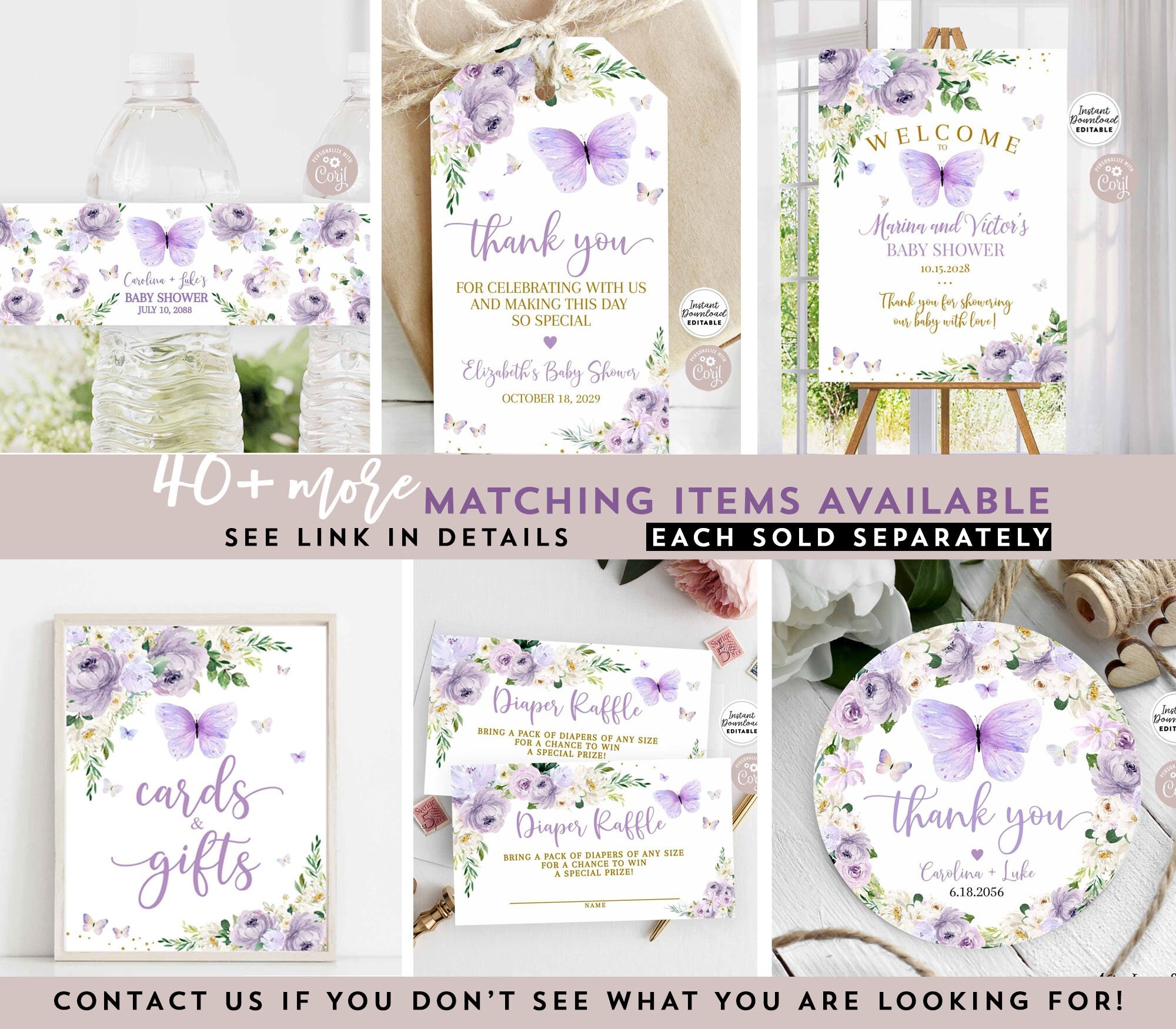 Purple Gold Butterfly Baby Word Search Game Printable Virtual Butterfly Baby Shower Sprinkle Digital Printable Instant Download 554BB Etsy
