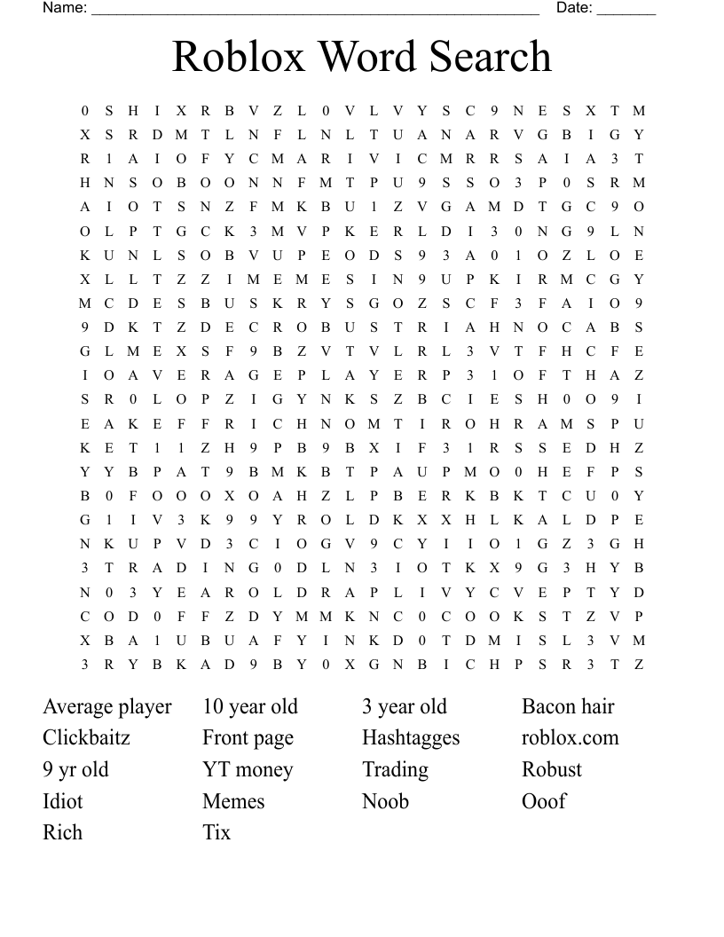 RANDOM Word Search WordMint