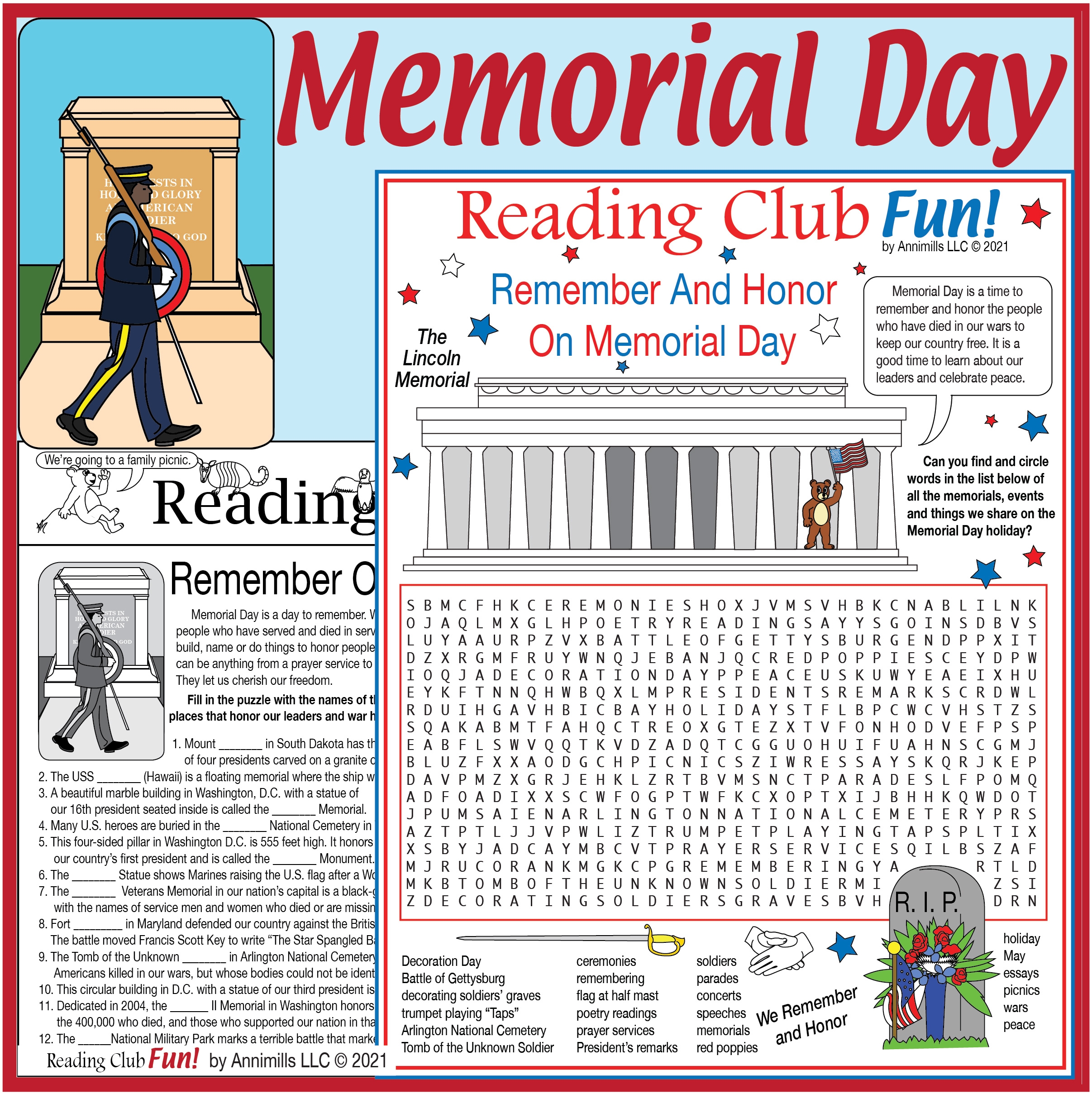 Memorial Day Word Search Printable