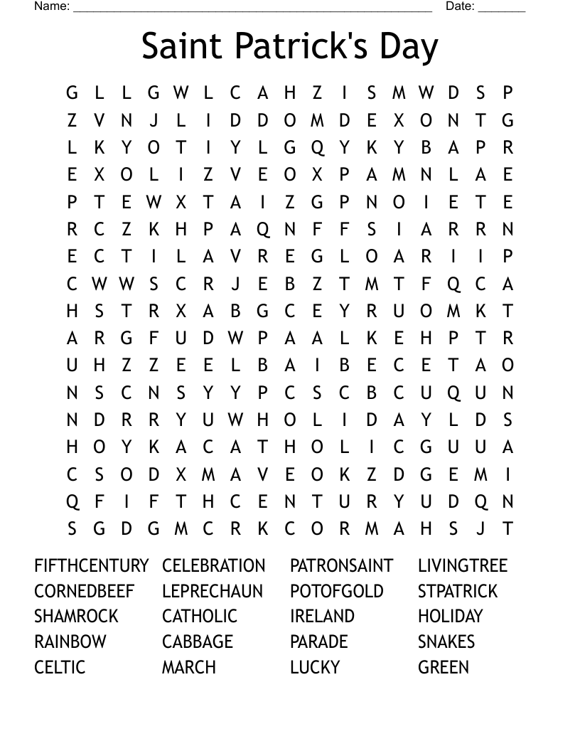Free Printable Large Print Word Search