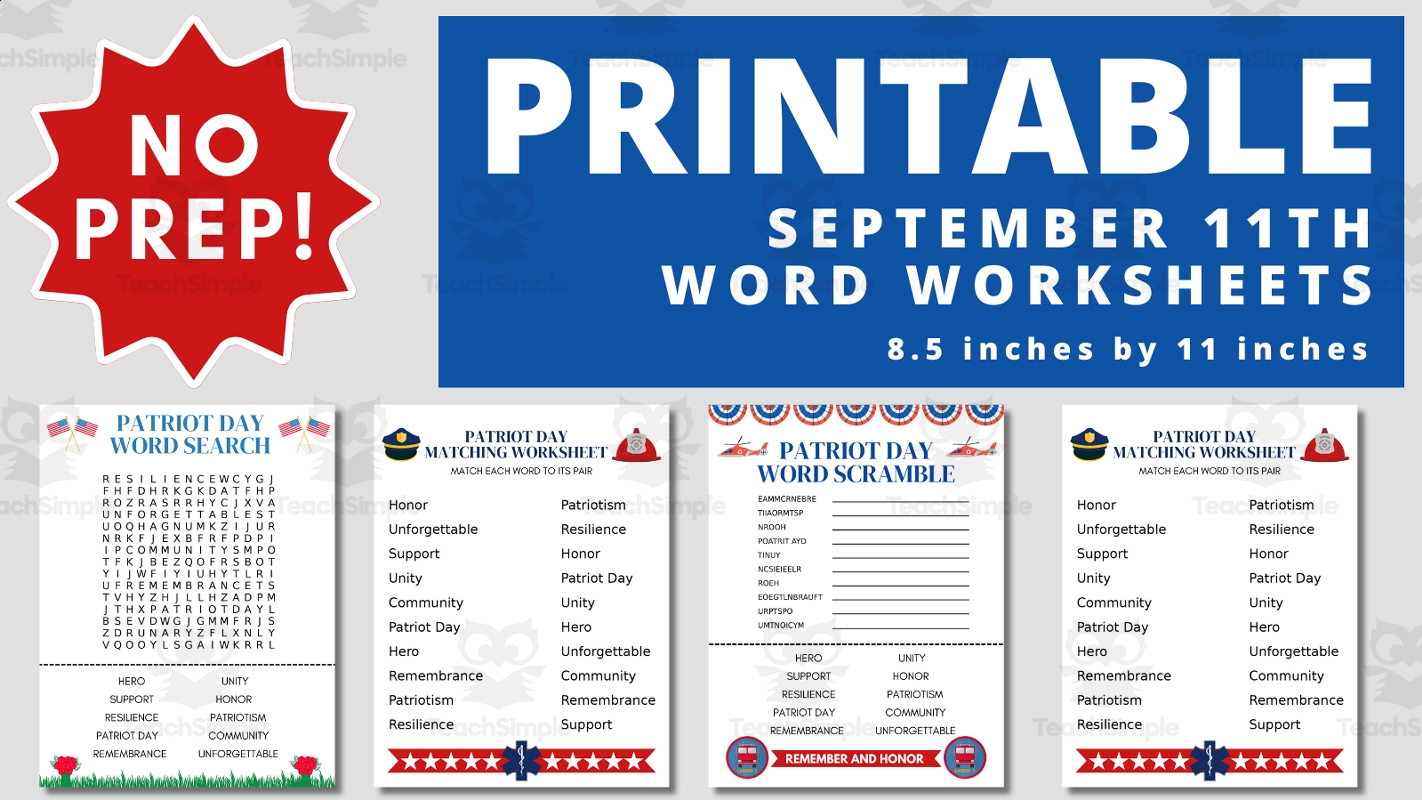September 11 Word Search