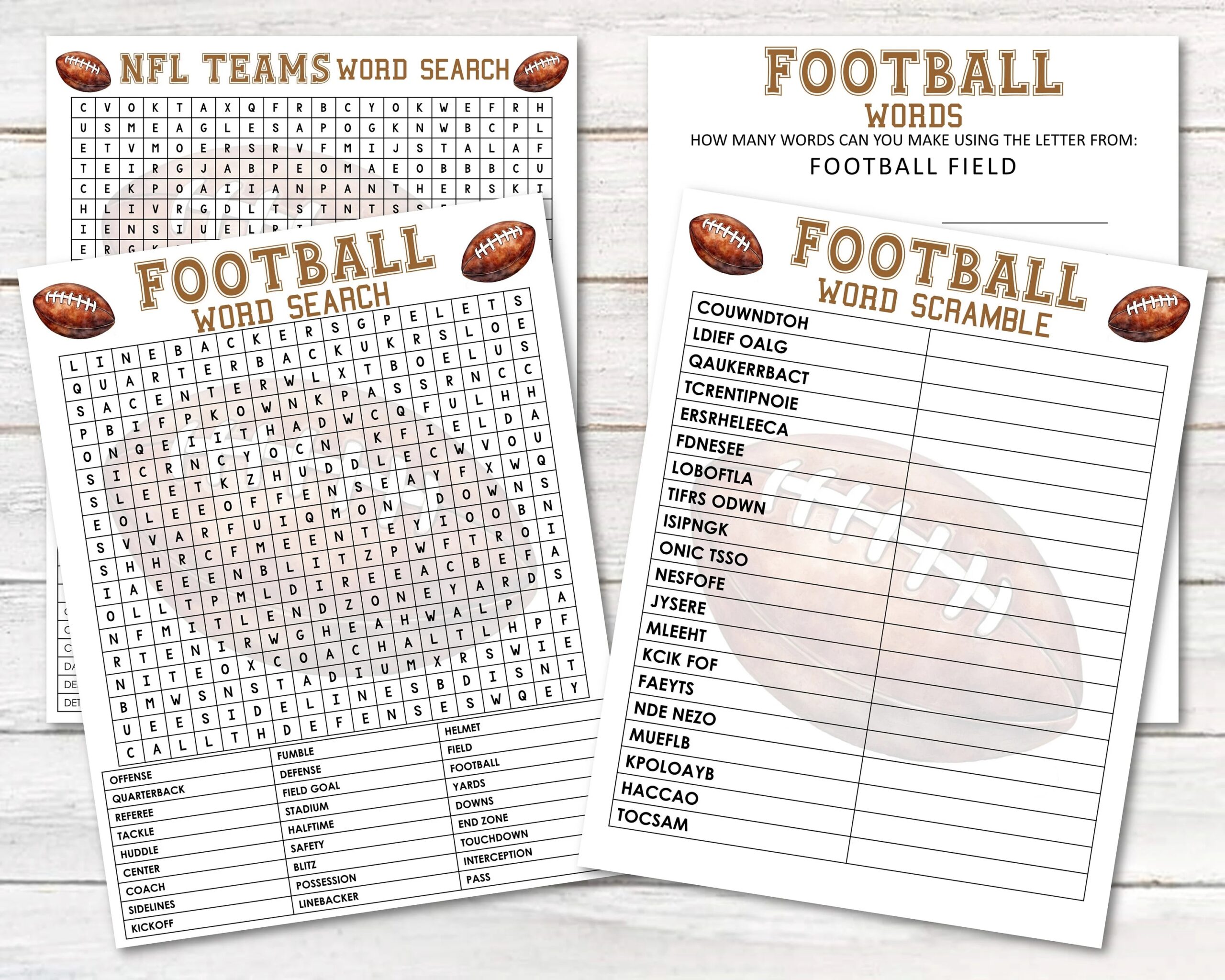 Nfl Teams Word Search Printable
