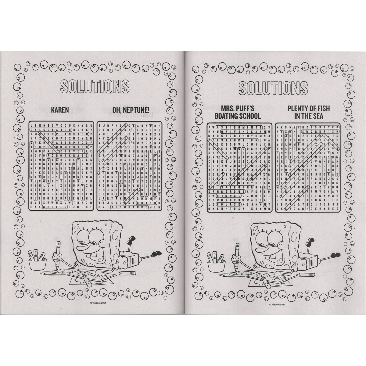 SpongeBob SquarePants Activity Book Word Search For Kids 36 Puzzles To Solve EBay