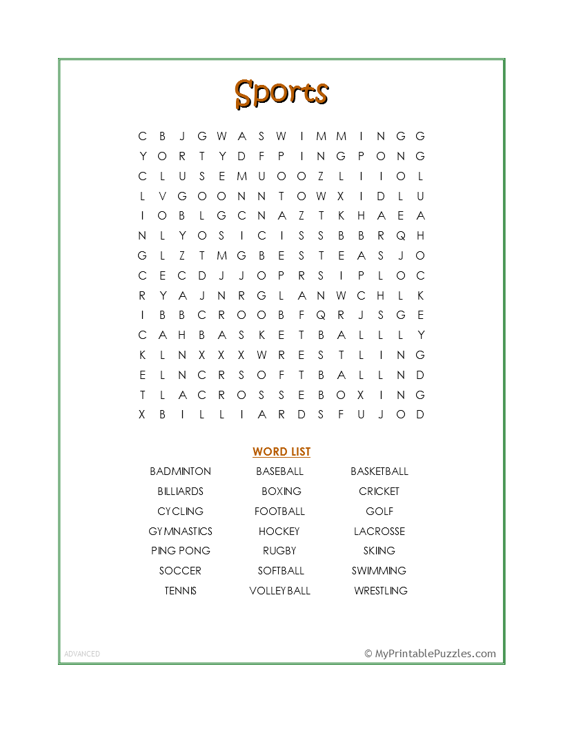 4th Grade Word Search Printable Free