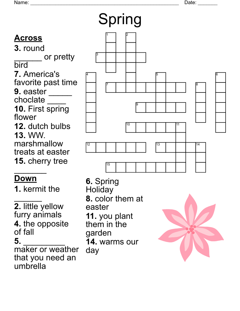 Spring Break Word Search Printable