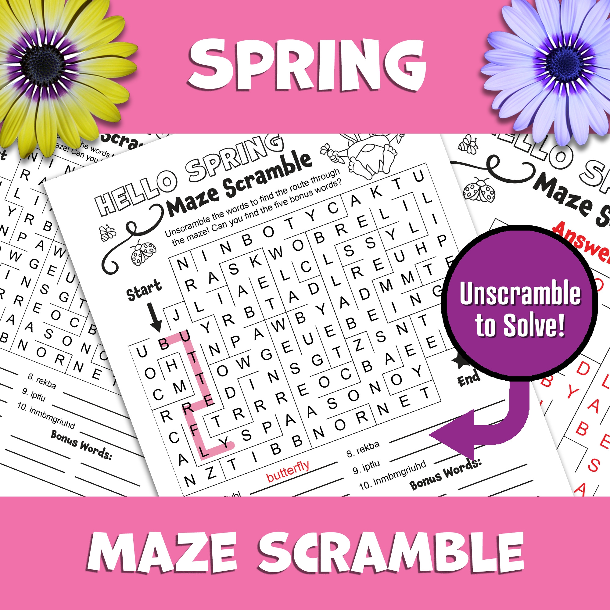 Spring Printable Word Searches