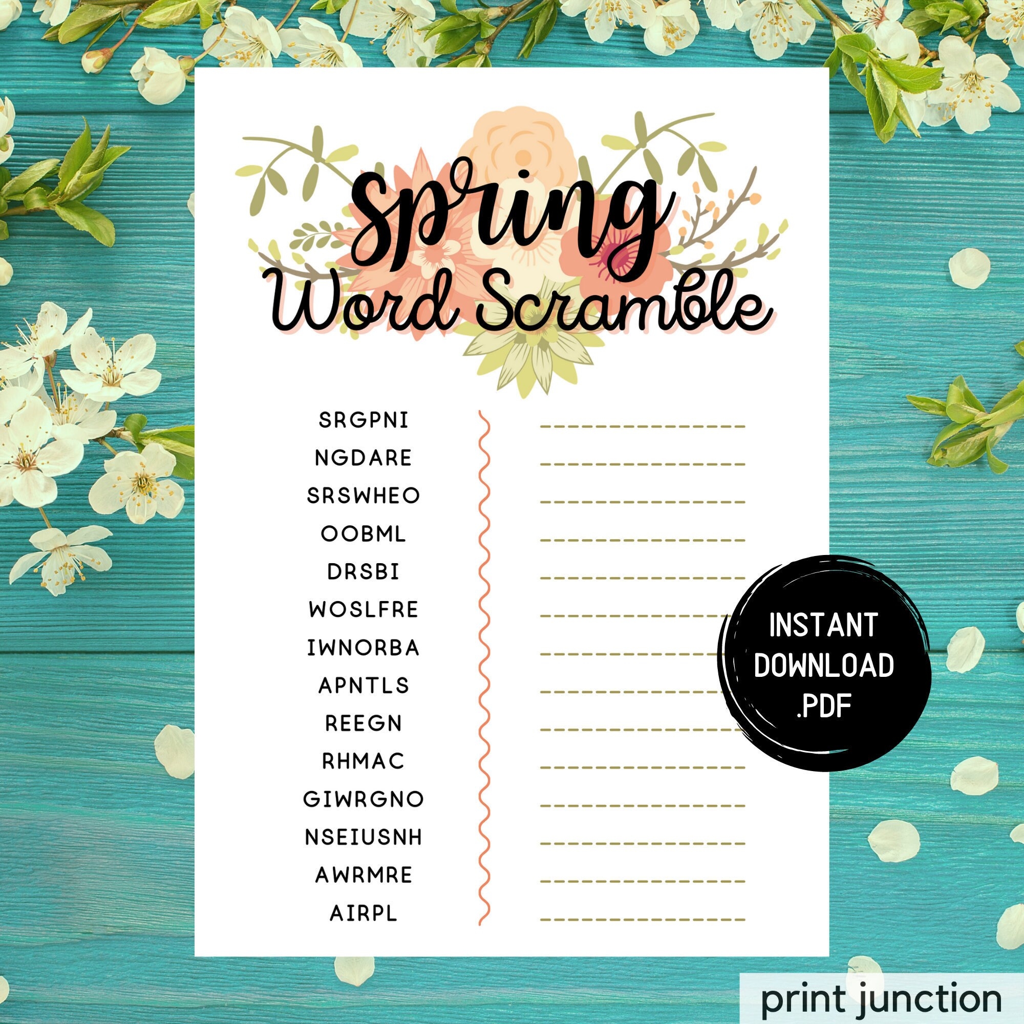 Spring Retailer Word Search