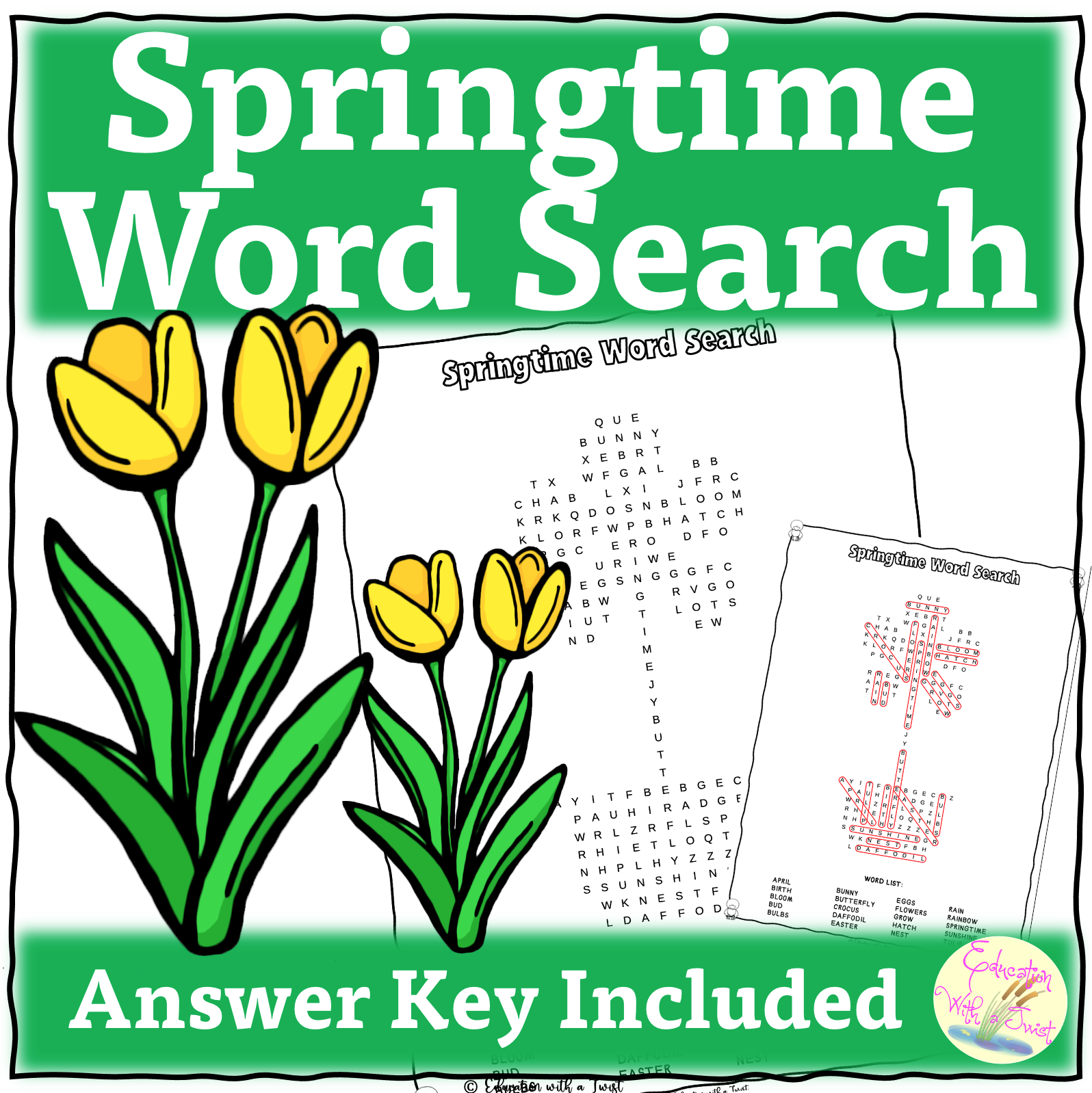 Spring Word Search Activity Printable Made By Teachers