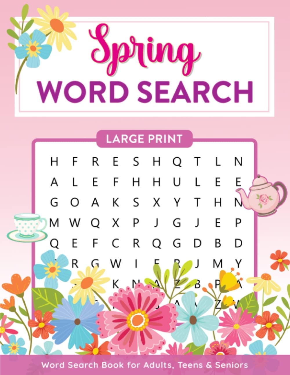 Spring Word Search Book For Adults Teens Seniors In Large Print Word Search Puzzles With Spring Easter Themes Fleurette Press 9798415678044 Amazon Books