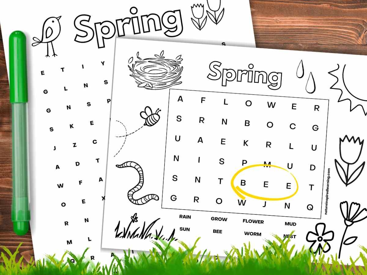Spring Word Searches Nature Inspired Learning