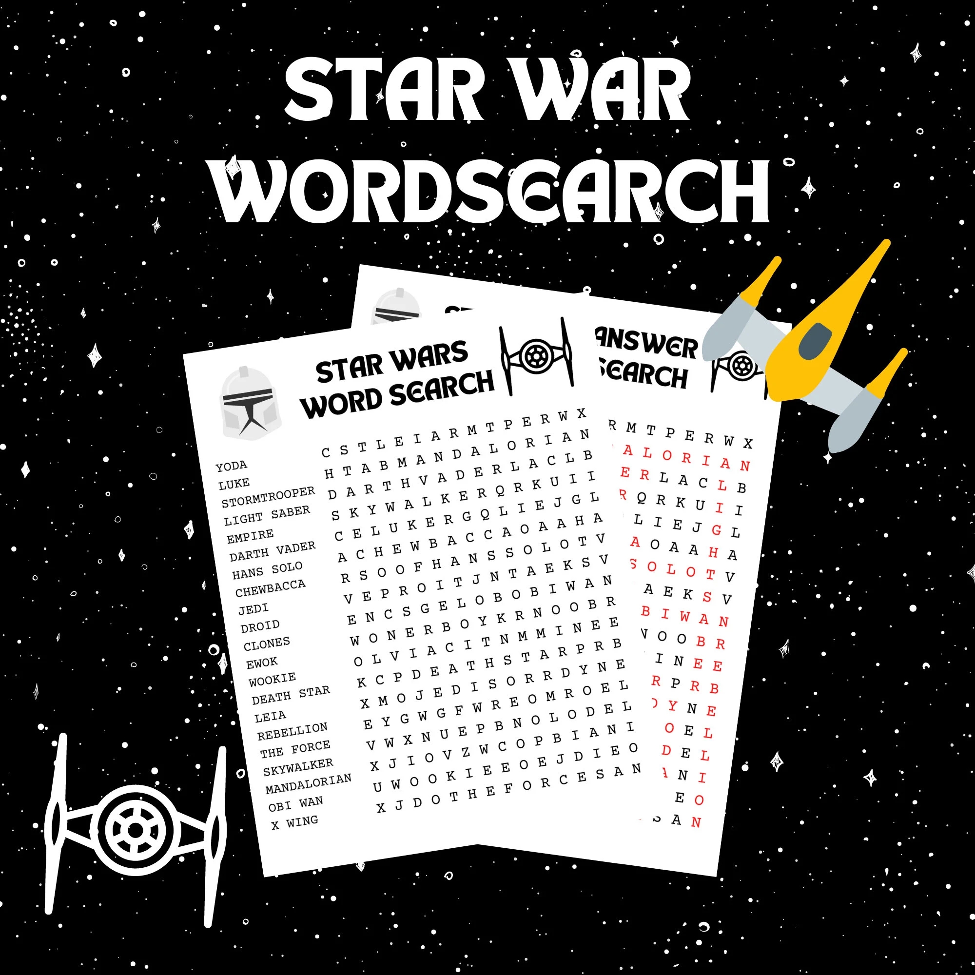 Easy Star Wars Word Search