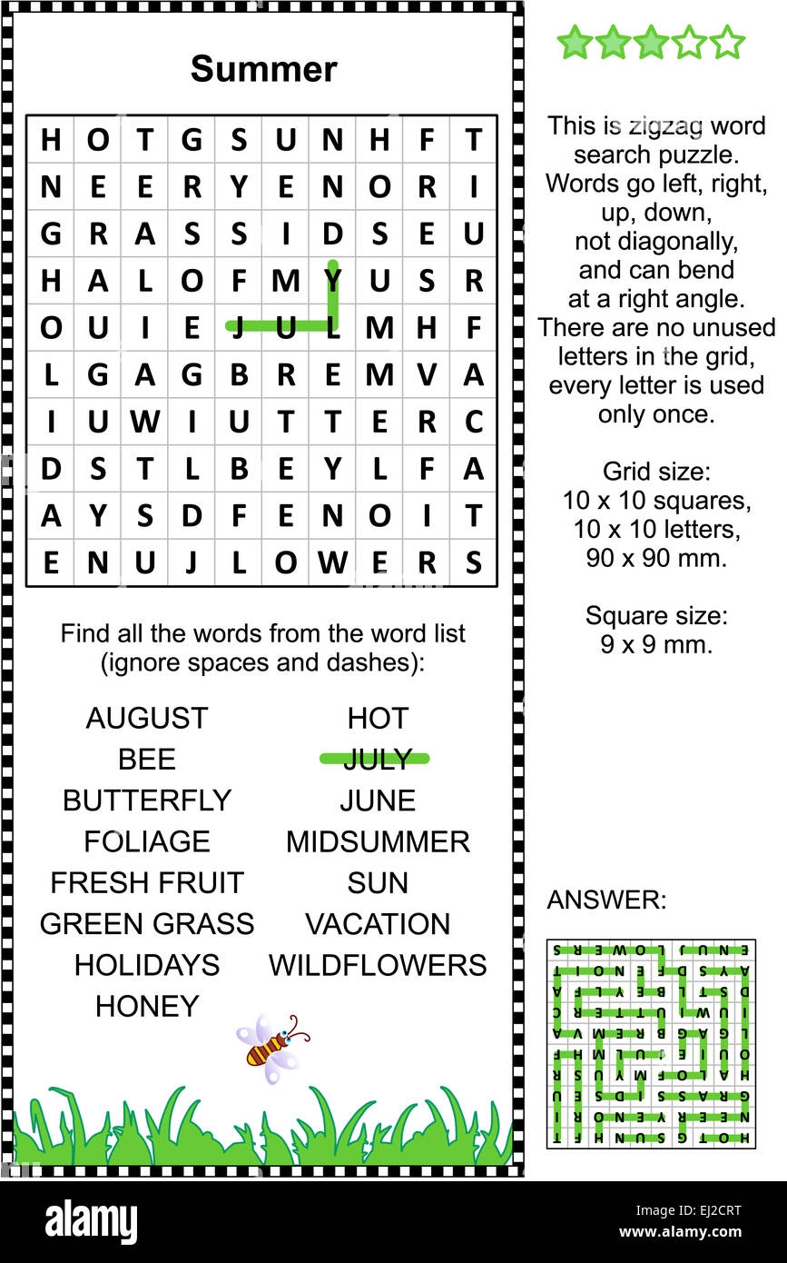 Printable Word Search Puzzles Summer Printable Word Search Puzzles Summer