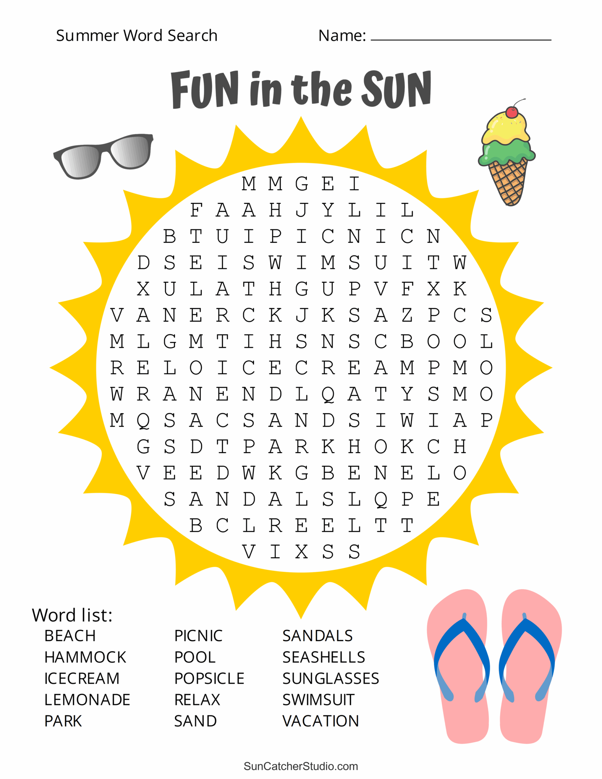 Summer Word Search Free Printable Puzzles Free Printables Monograms Design Tools Patterns U0026 DIY Projects