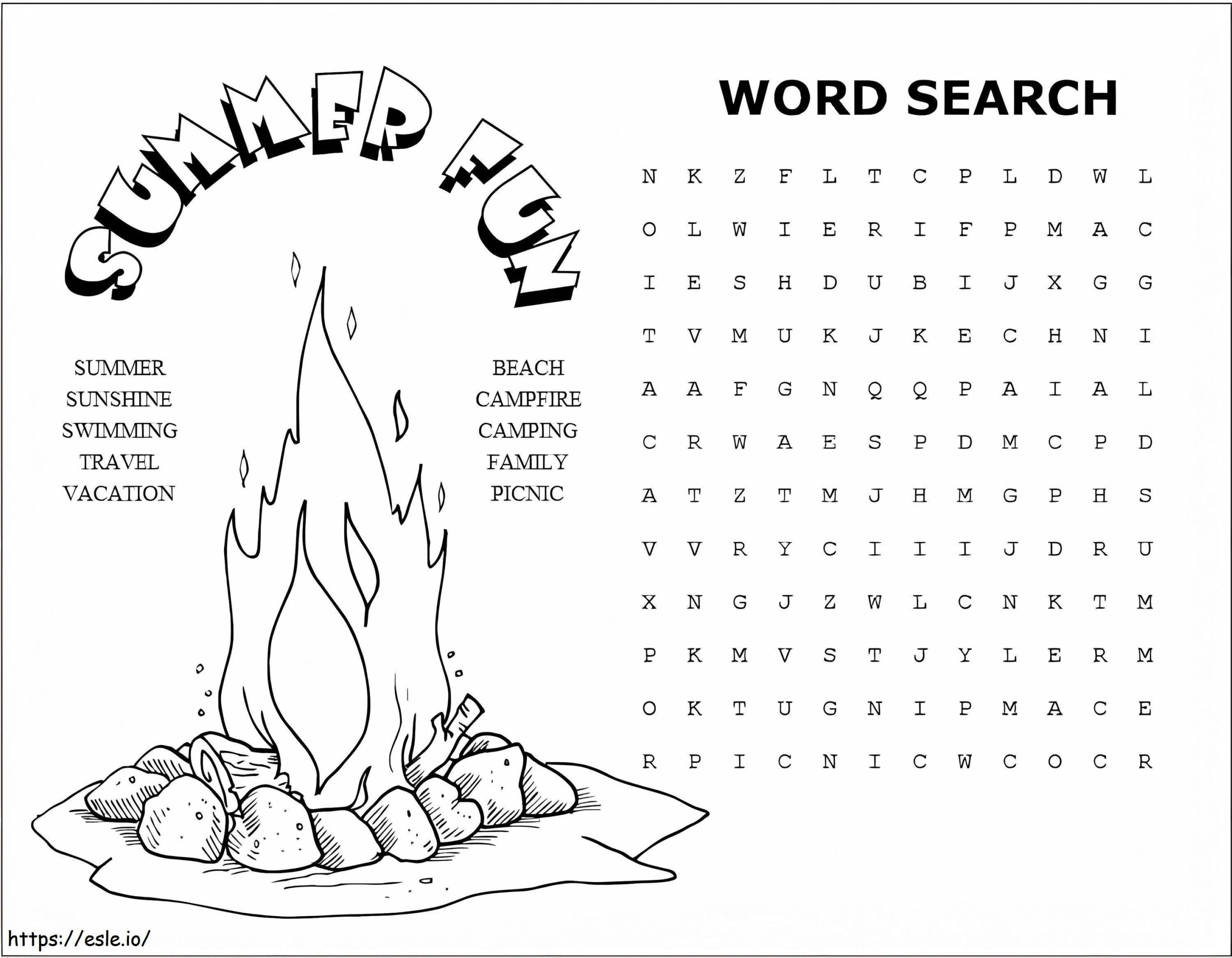 Free Printable Word Searches Summer