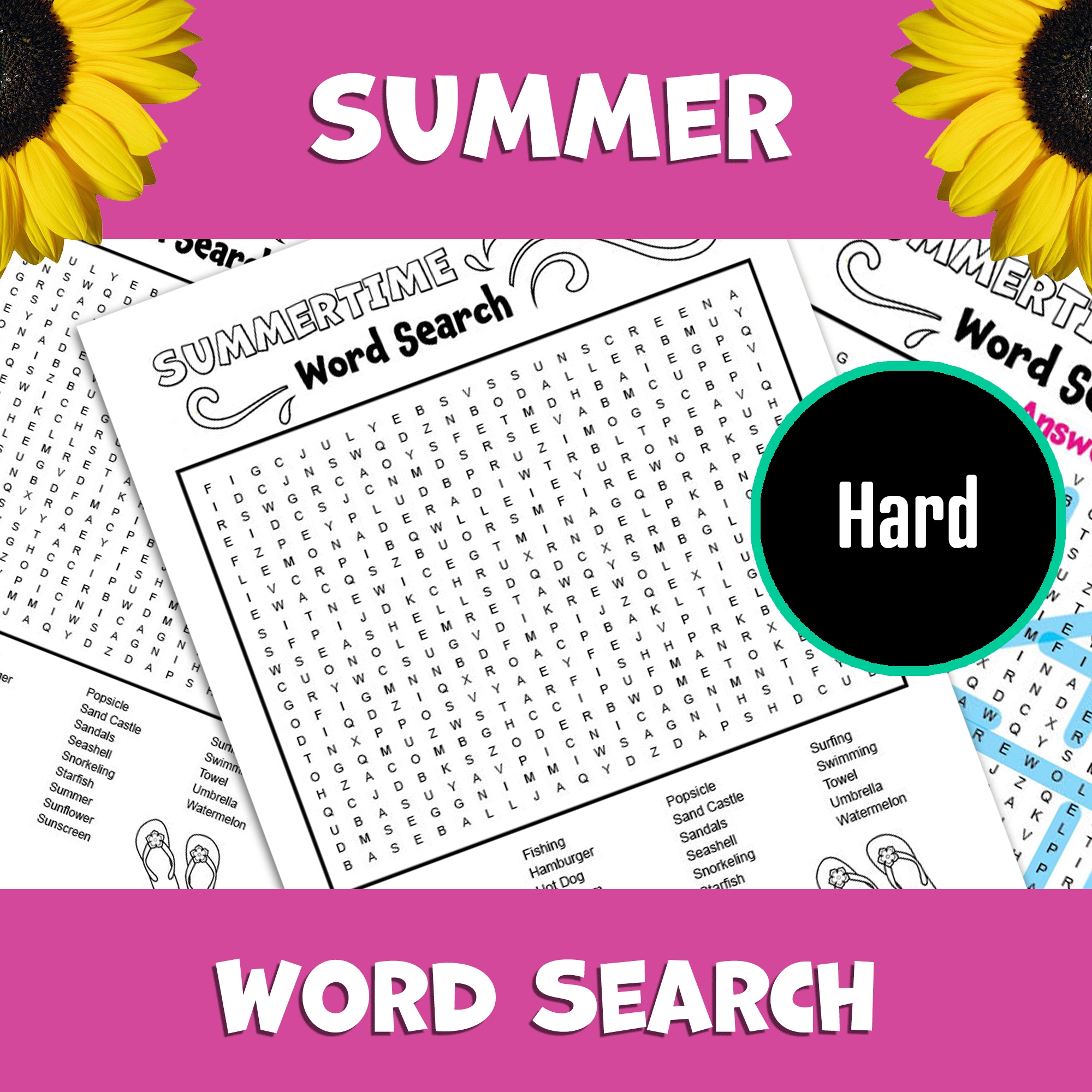 Summer Word Search Puzzle Hard Hidden Word Game Activity Word Find Classful Summer Word Search Puzzle Hard Hidden Word Game Activity Word Find Classful