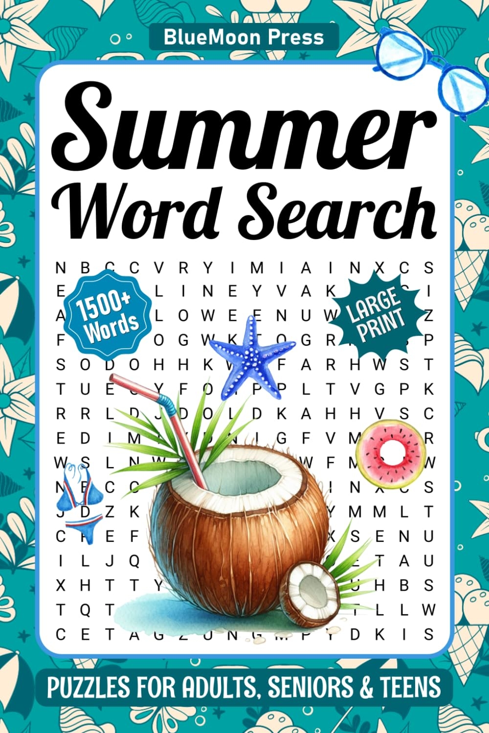 Printable Summer Word Search Large Print