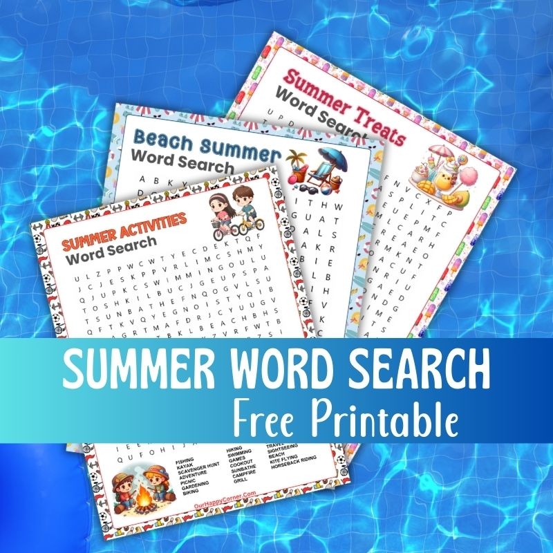 Summer Word Search Puzzles Free Printable Our Happy Corner