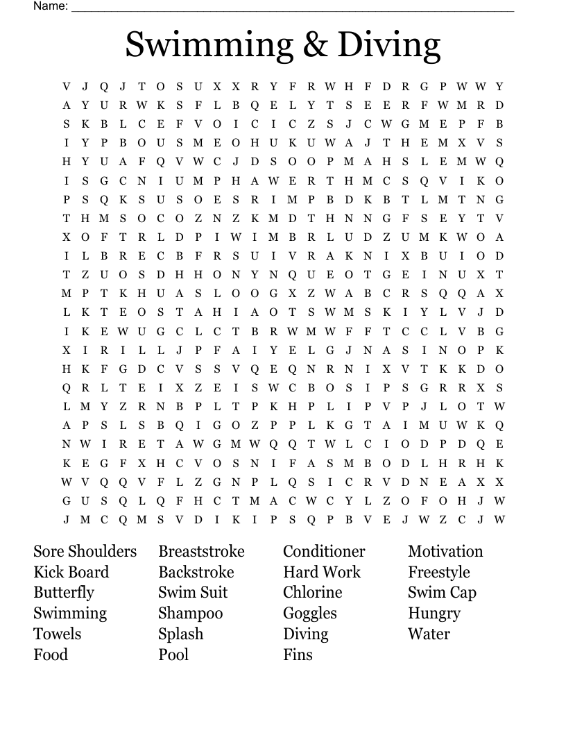 Word Search Printable Hard For Kids