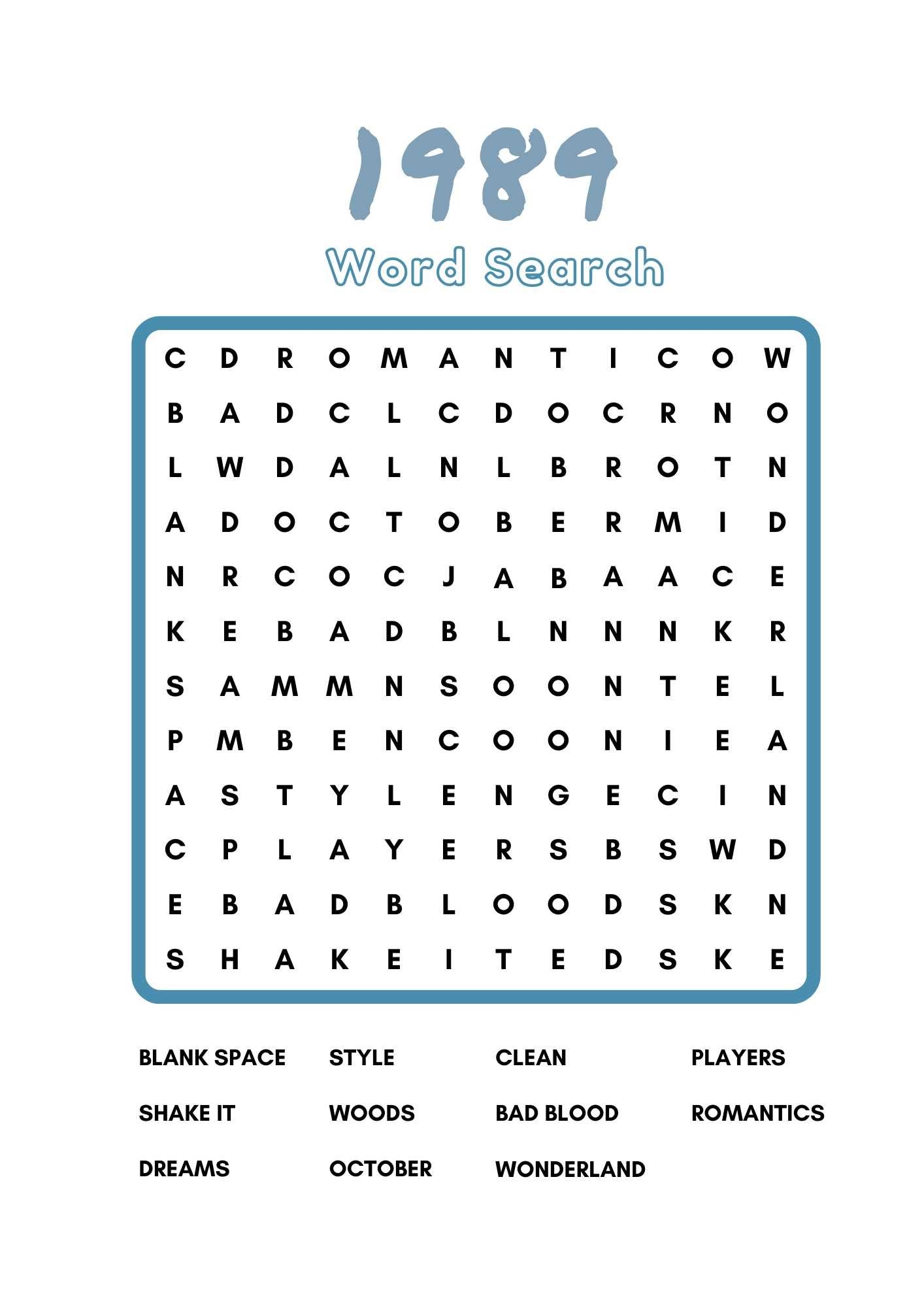 Taylor Swift Wordsearch Wallpapers Wallpaper Cave