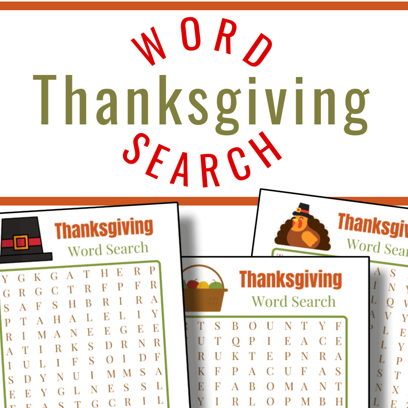 Thanksgiving Word Search Organized 31
