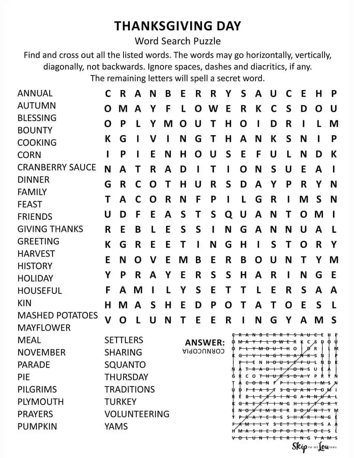 100 Word Printable Word Searches