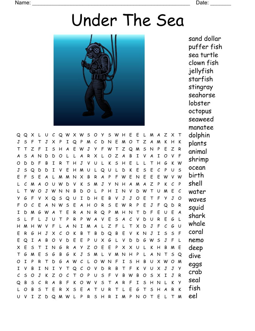 The Beach Word Search WordMint