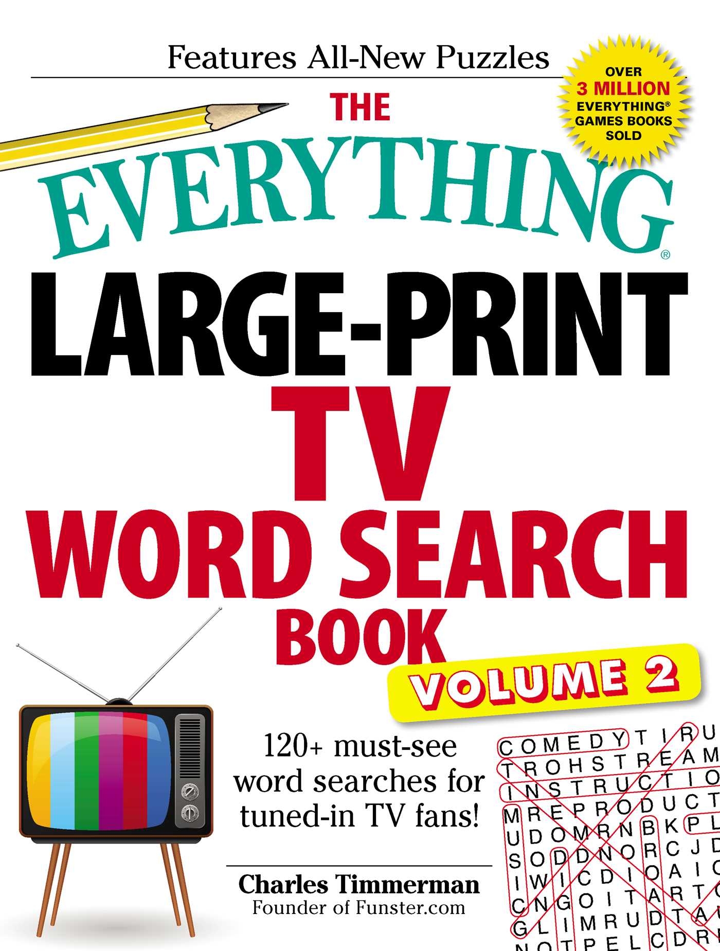 The Everything Large Print TV Word Search Book Volume 2 Book By Charles Timmerman Official Publisher Page Simon Schuster