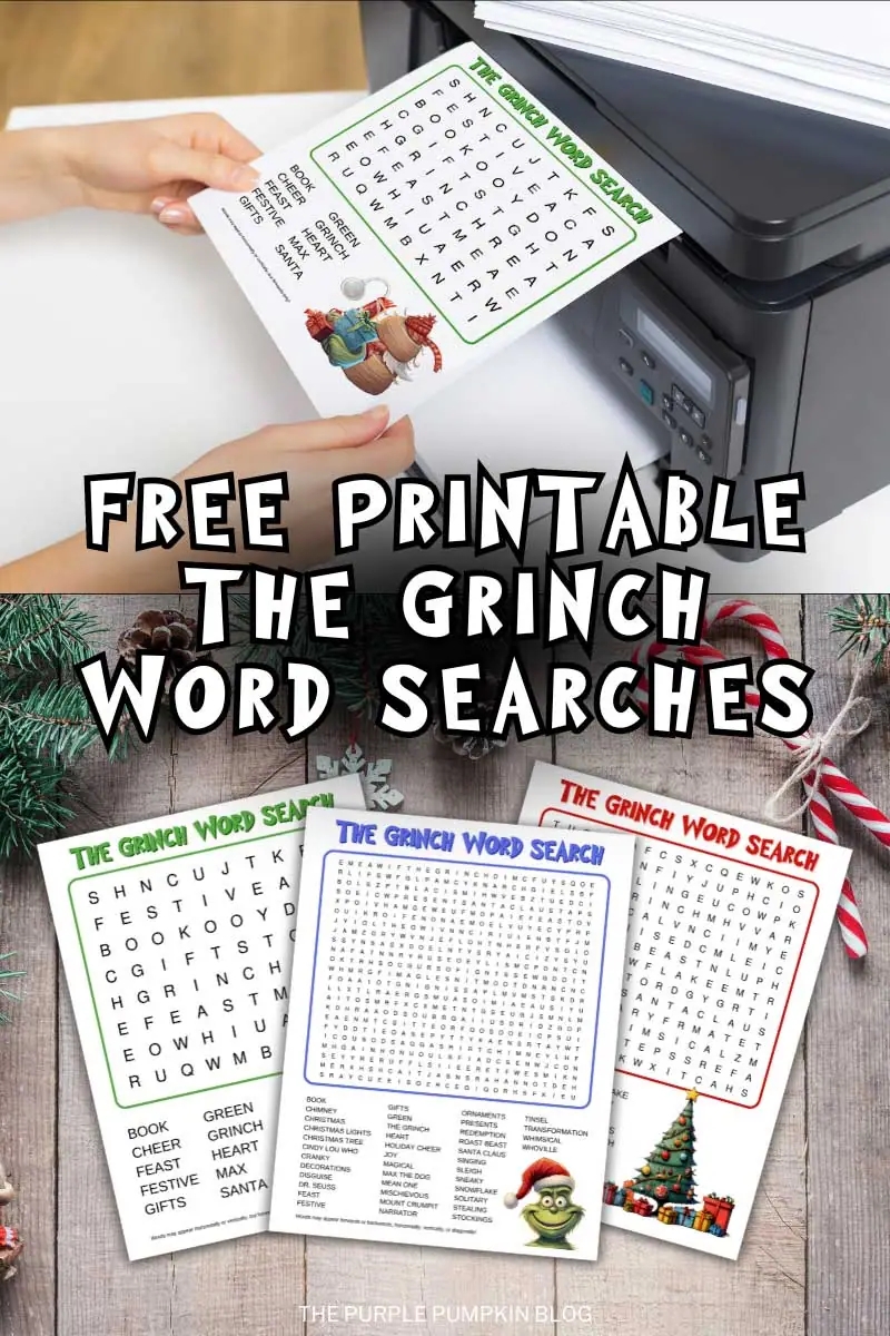 The Grinch Word Search Free Printable