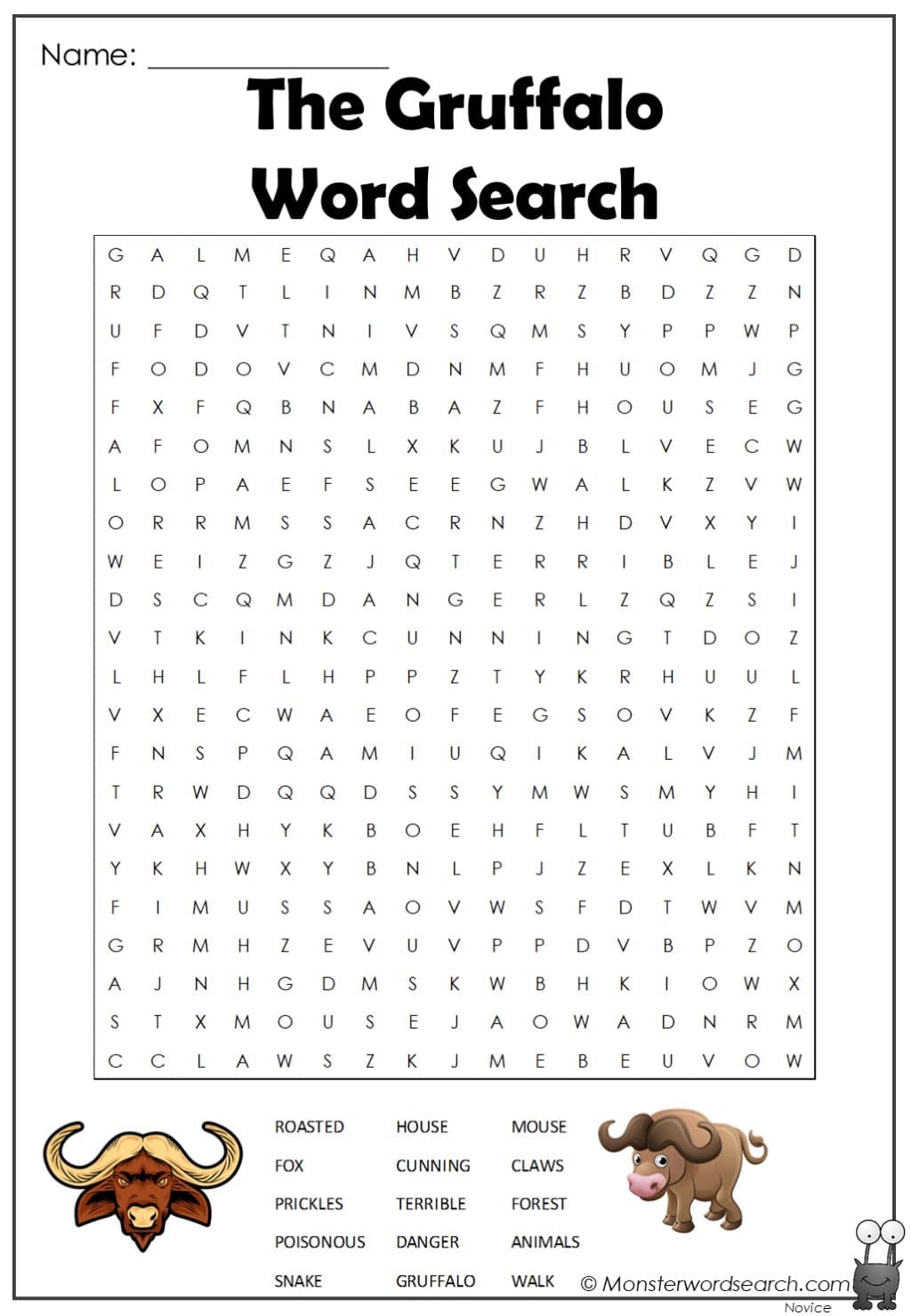 The Gruffalo Word Search Monster Word Search The Gruffalo Word Search Monster Word Search
