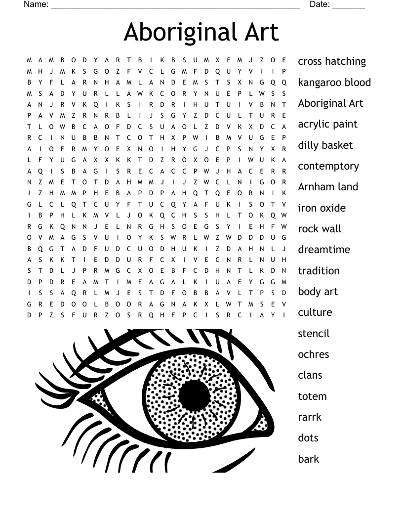 Types Of Art Forms Word Search WordMint