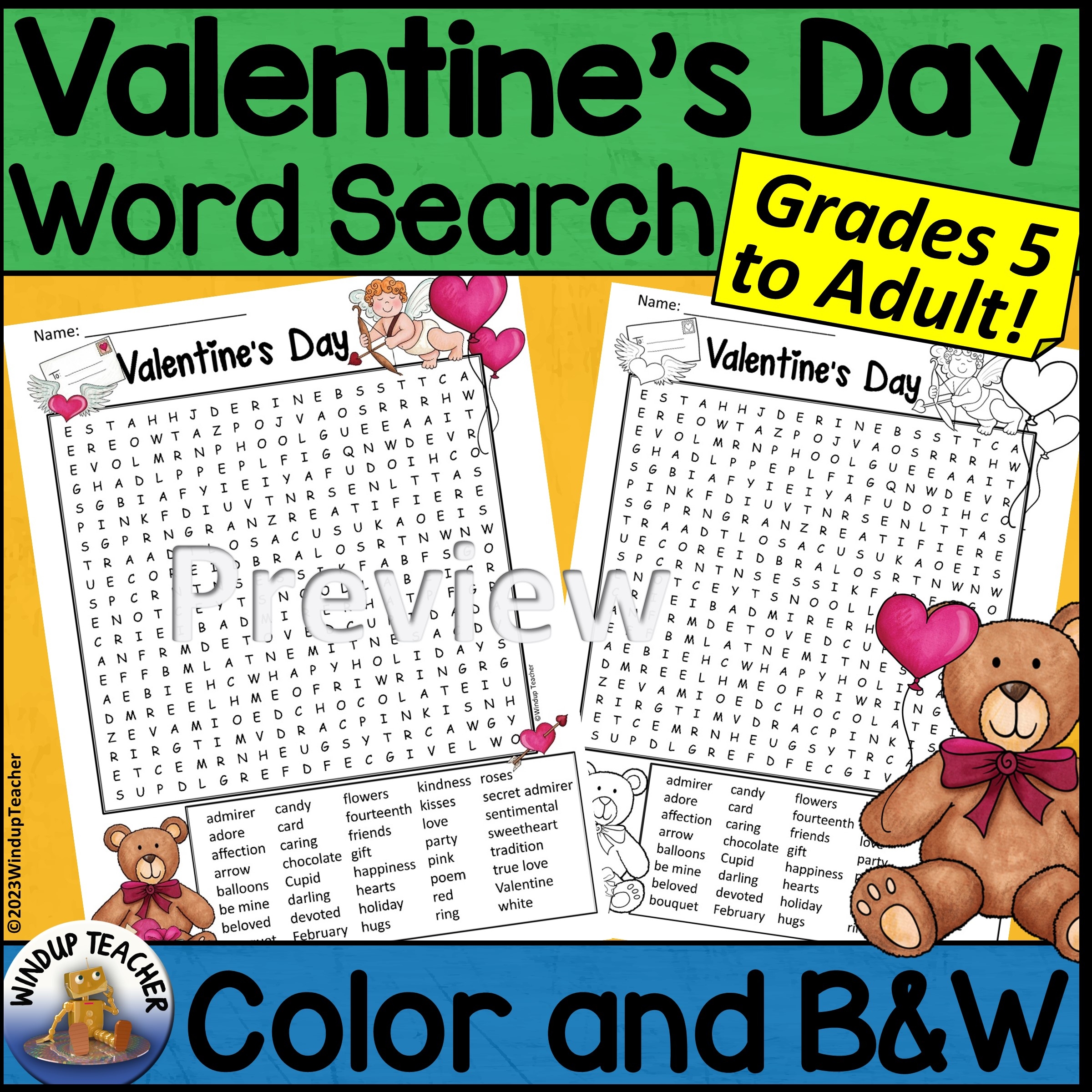 Valentine s Day Word Search Activity Printable Hard For Grades 5 To Adult Made By Teachers