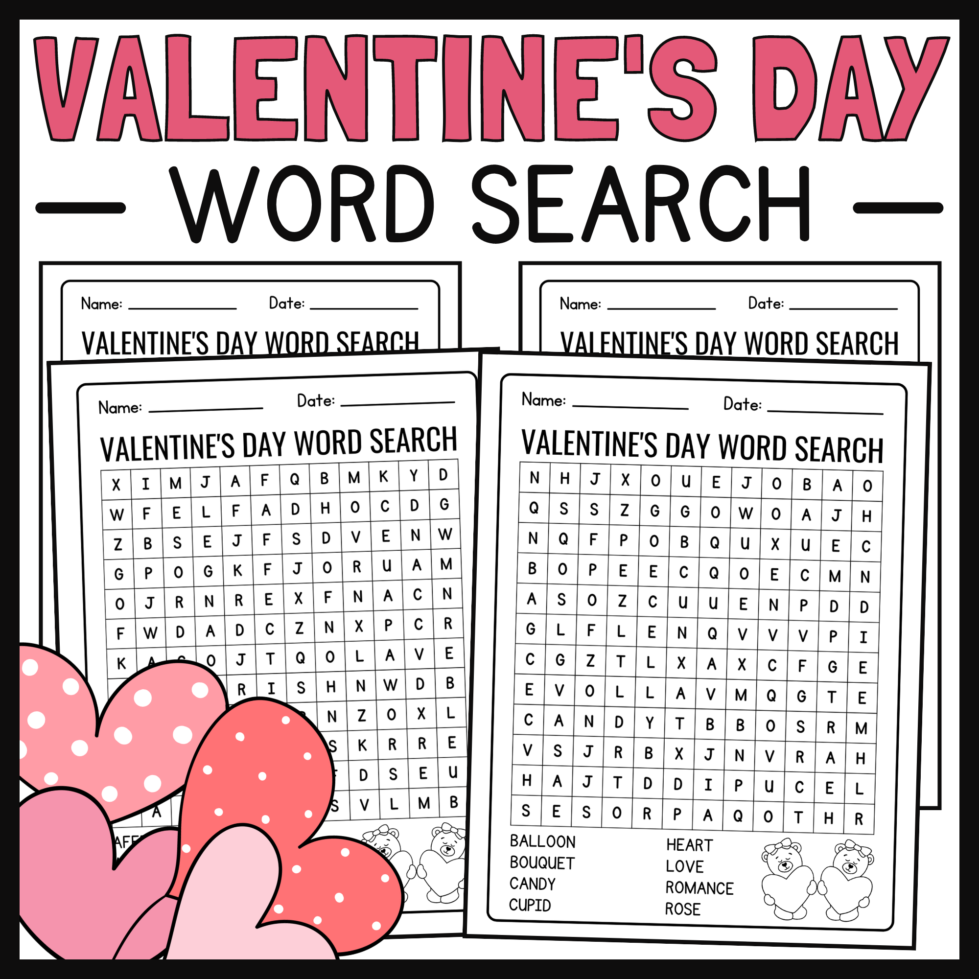 Valentines Day Word Search Printable
