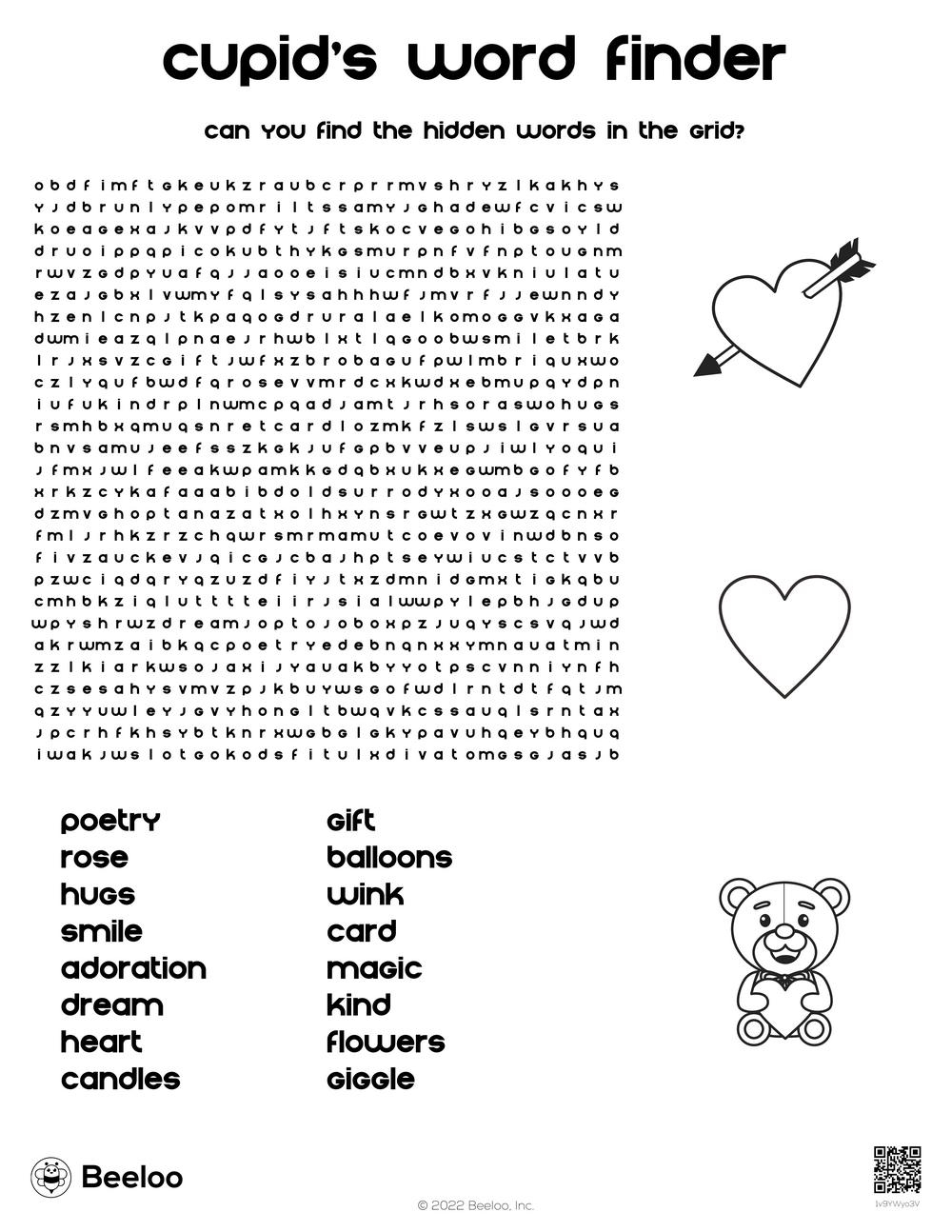 Free Printable Valentine's Day Word Search
