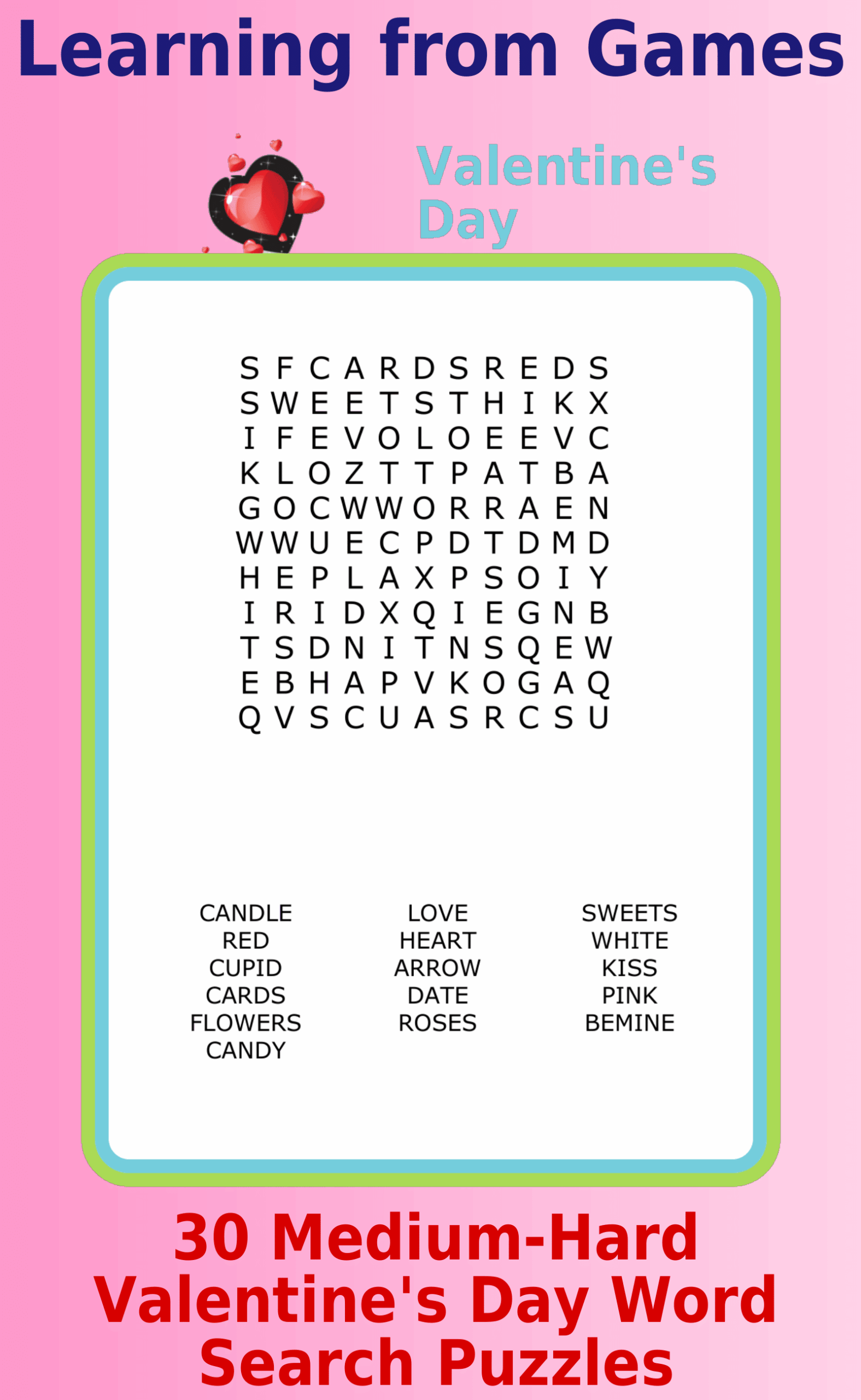 Kids Word Search Printable Hard