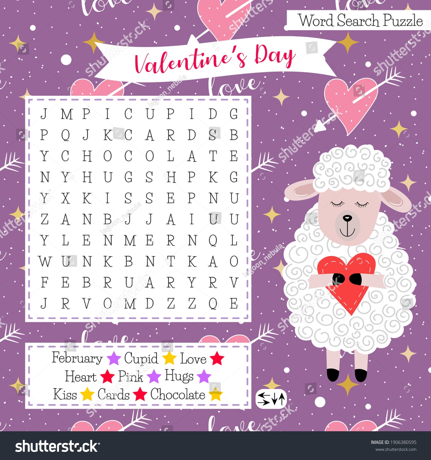 Free Printable Valentines Word Search