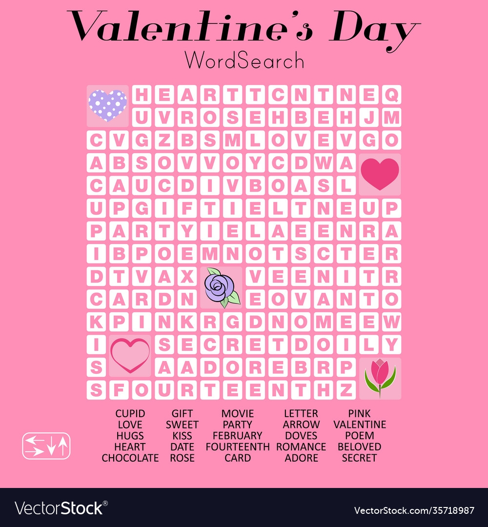 Valentine's Day Word Search Free Printable