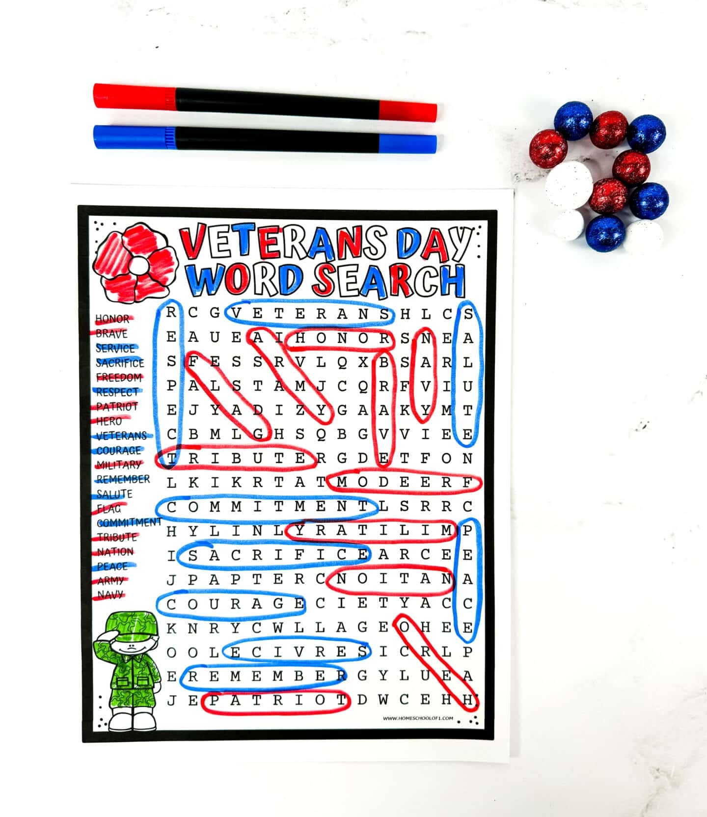 Veterans Day Word Search Free Veterans Day Word Search Free