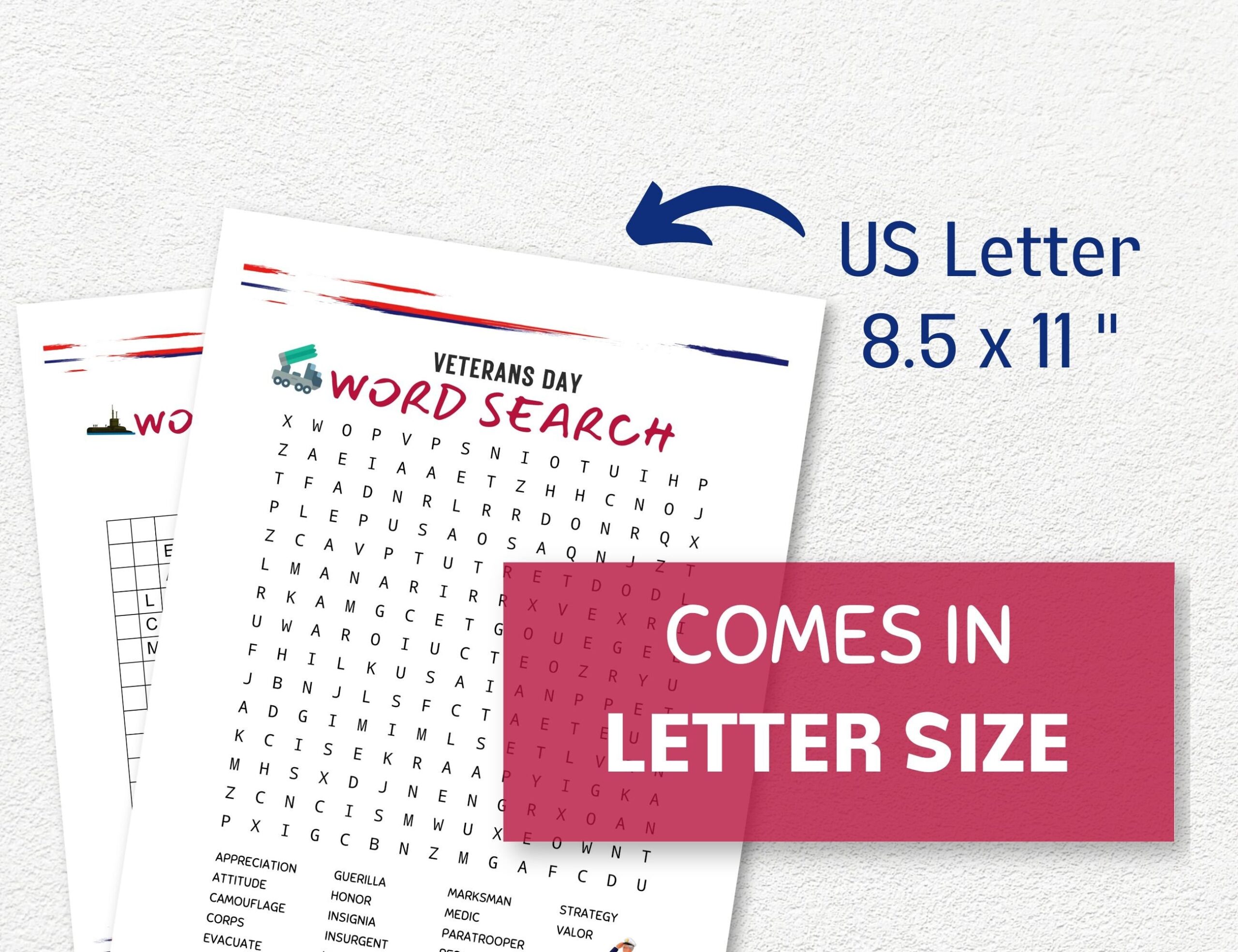 Veterans Day Word Search Printable Word Search For Adults And Kids Party Game Printable Etsy Australia