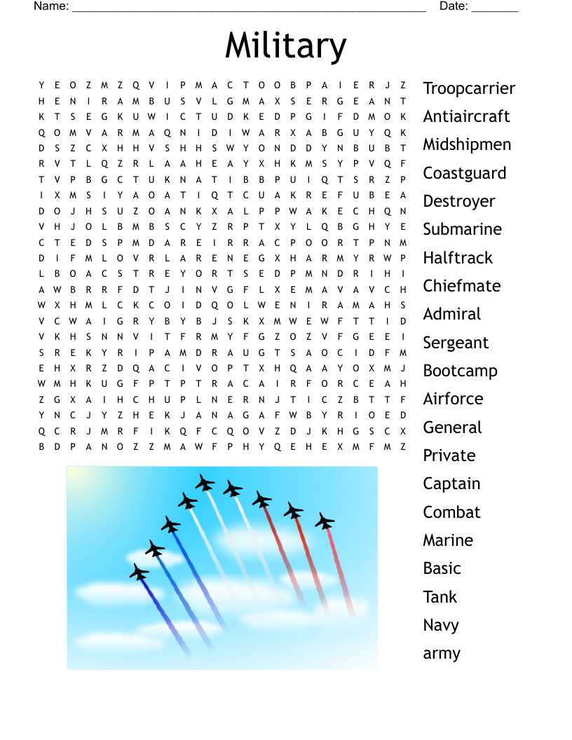 Veterans Day Word Search WordMint
