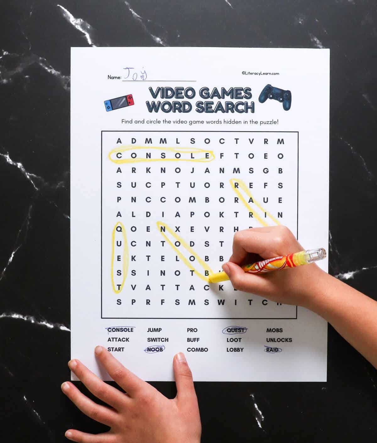 Easy Word Search Printables
