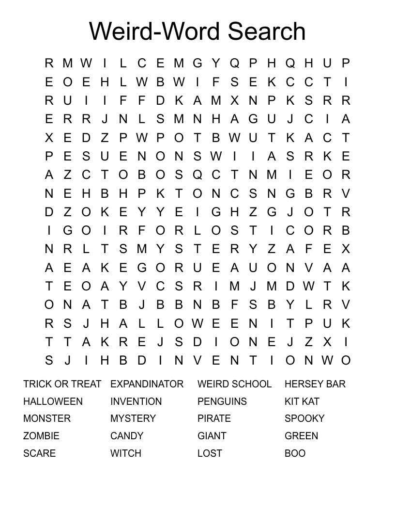 Weird Word Search WordMint