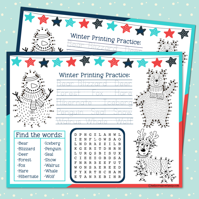 Artsyfartsymama Winter Word Search Printable Artsyfartsymama Winter Word Search Printable