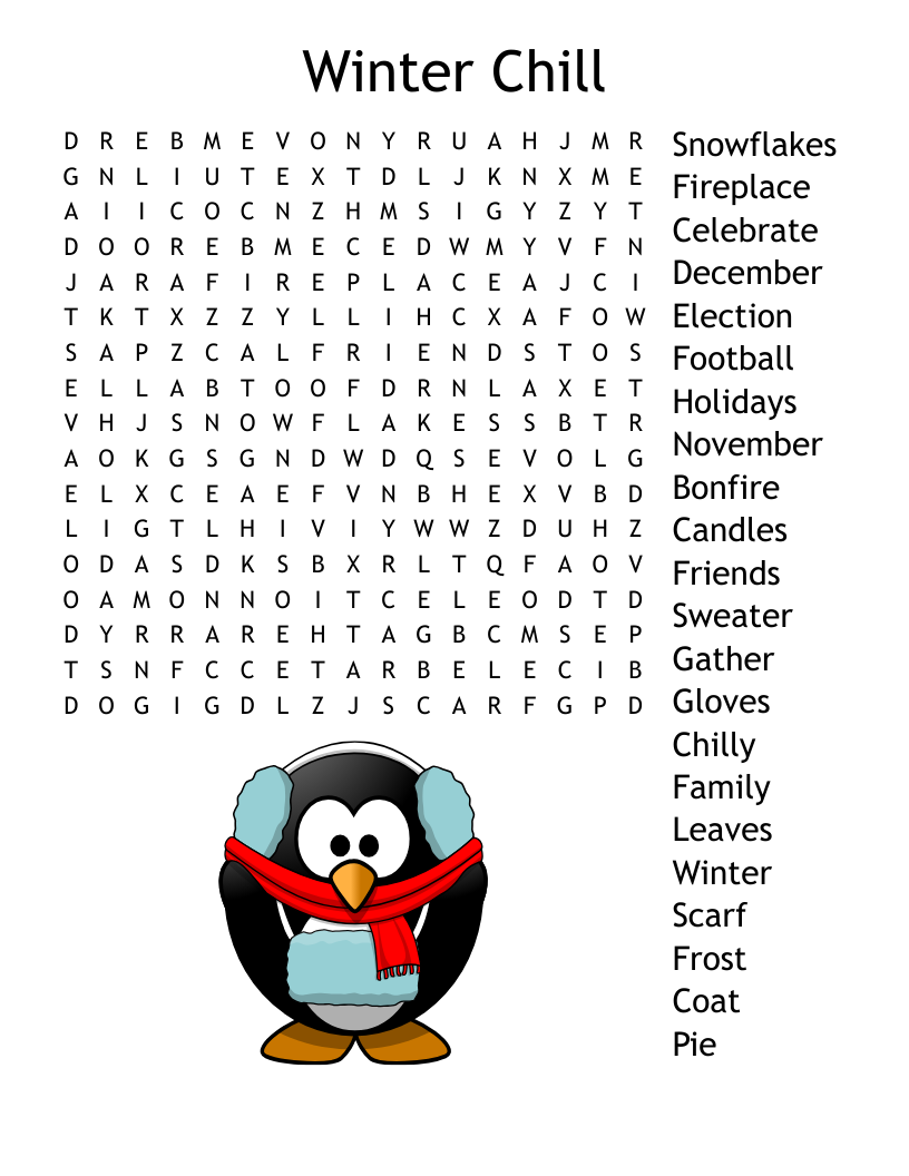WINTER WORD SEARCH WordMint WINTER WORD SEARCH WordMint