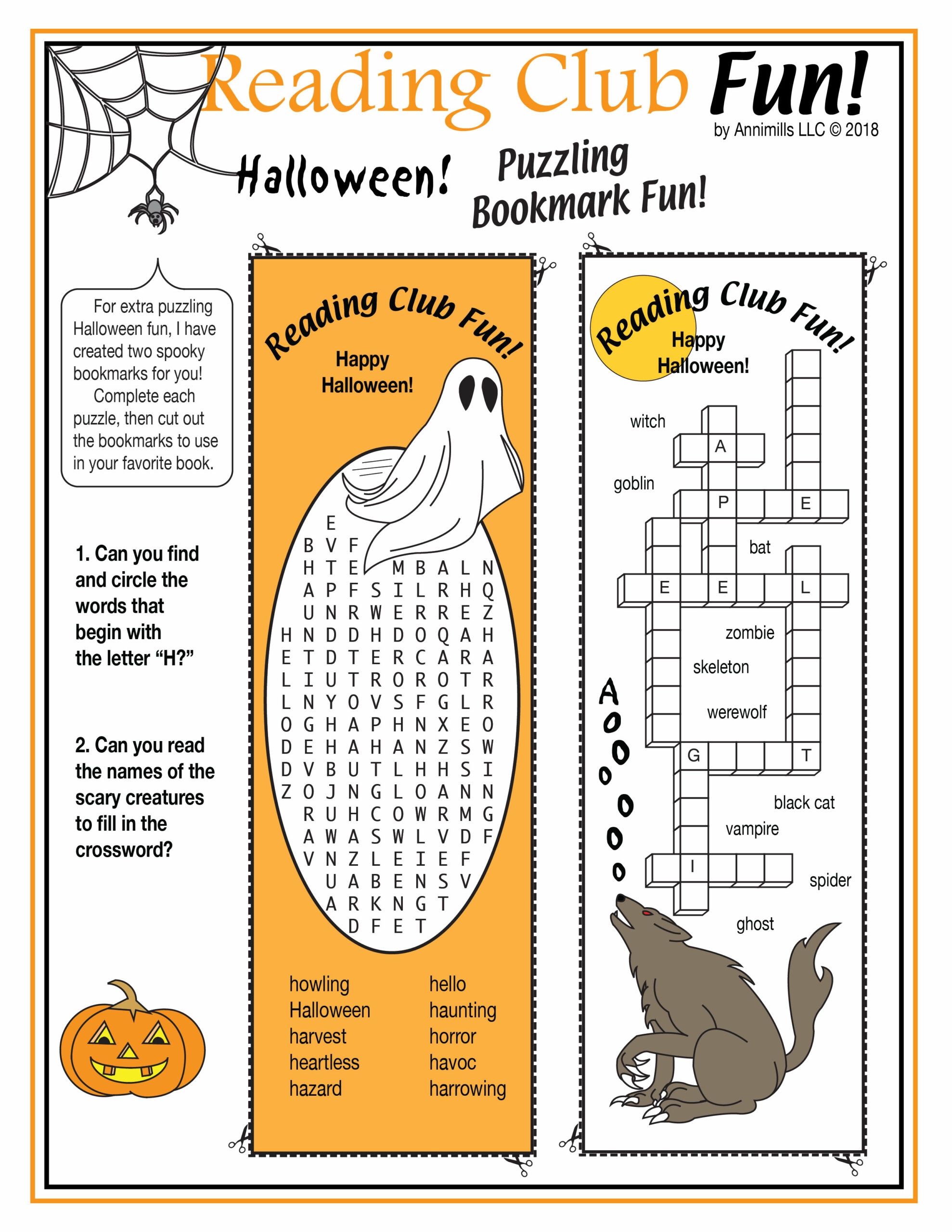 Halloween Word Search Puzzles Printable