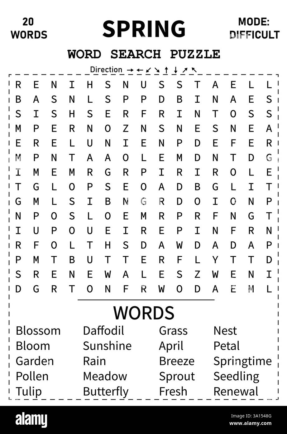 Word Search Puzzle Black And White Stock Photos U0026 Images Alamy